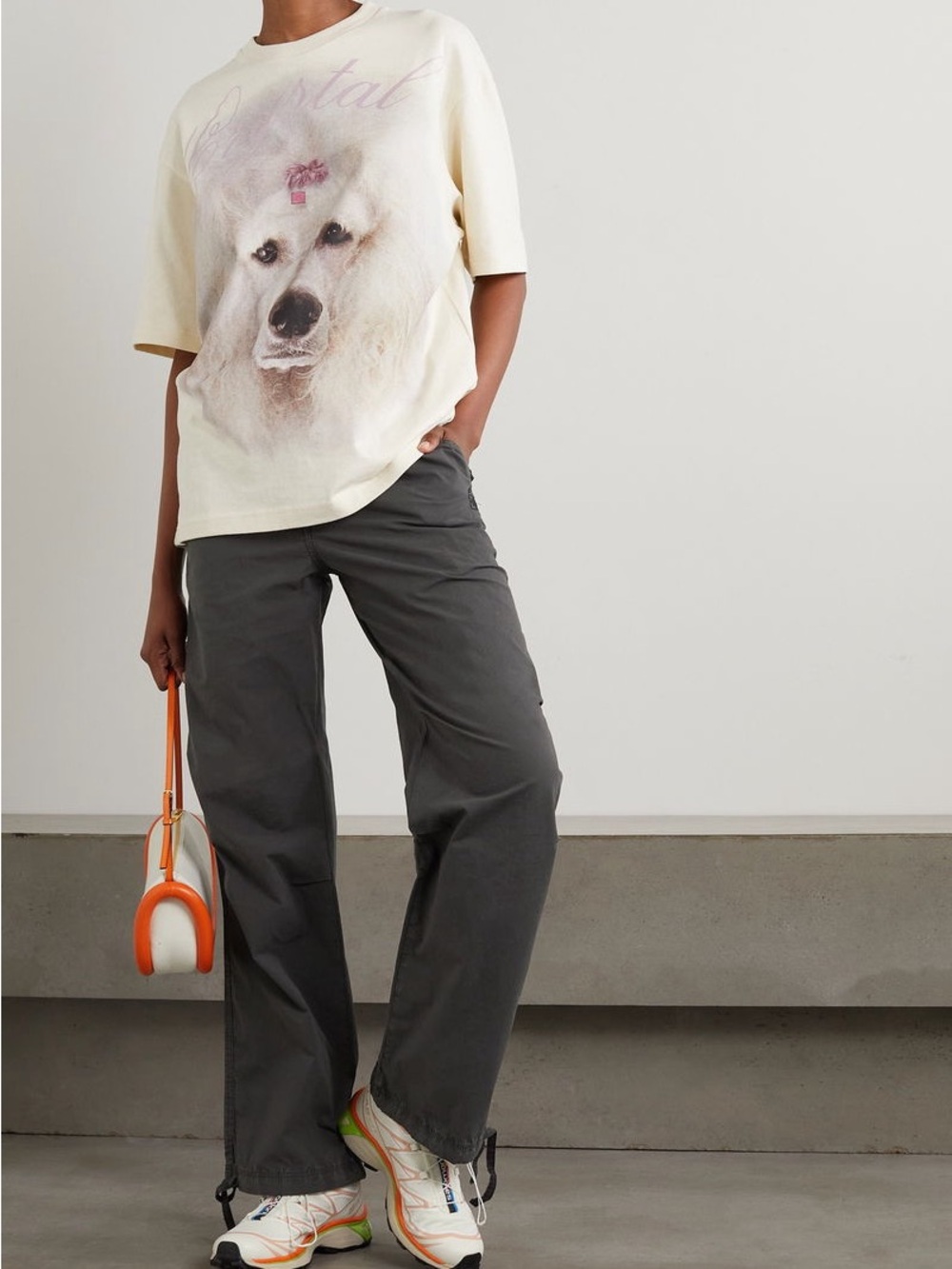 New! Ganni Organic Cotton Blend Cargo Pants 🩶 Large